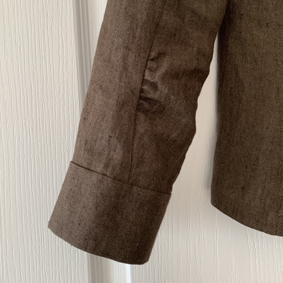 EUC Lida Baday chocolate brown wide leg 100% linen suit. - Picture 5 of 15